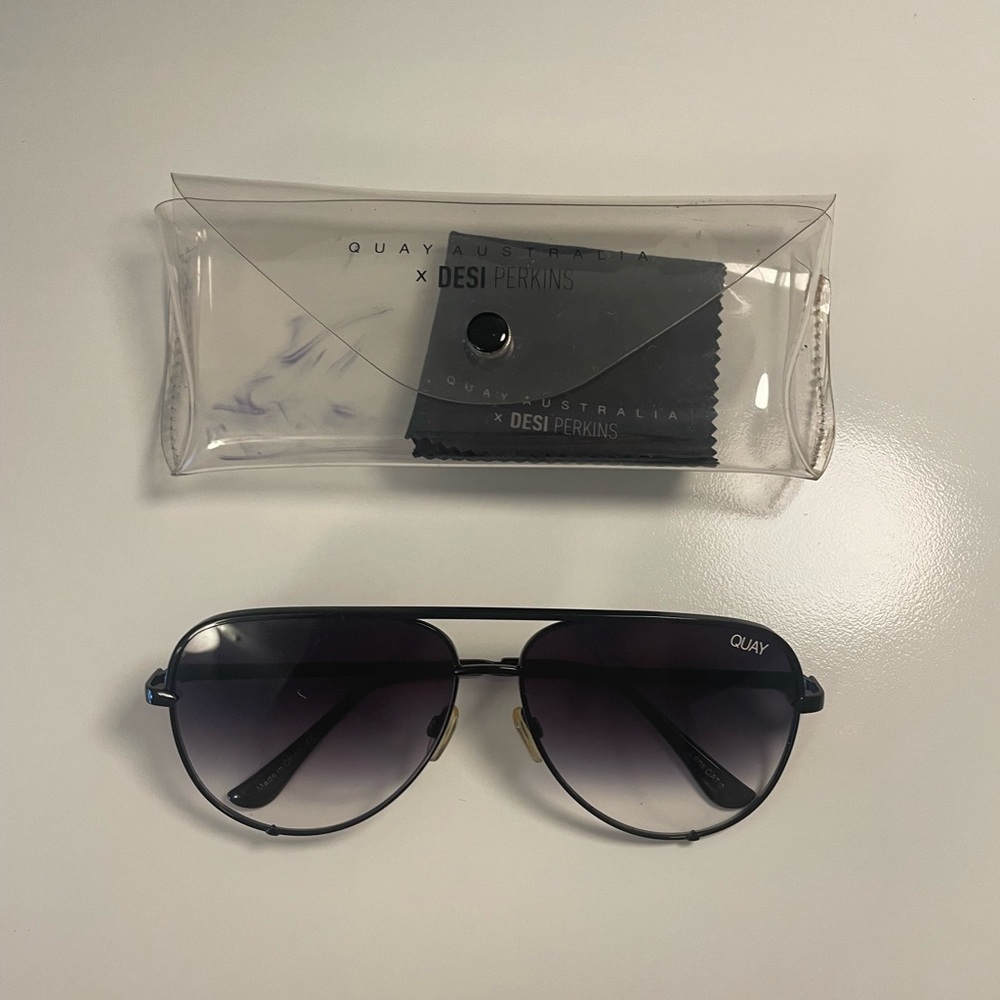 Quay Australia x Desi Perkins Aviator Sunglasses